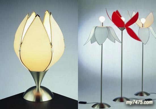 时尚拉链设计:创意郁金香台灯拉链